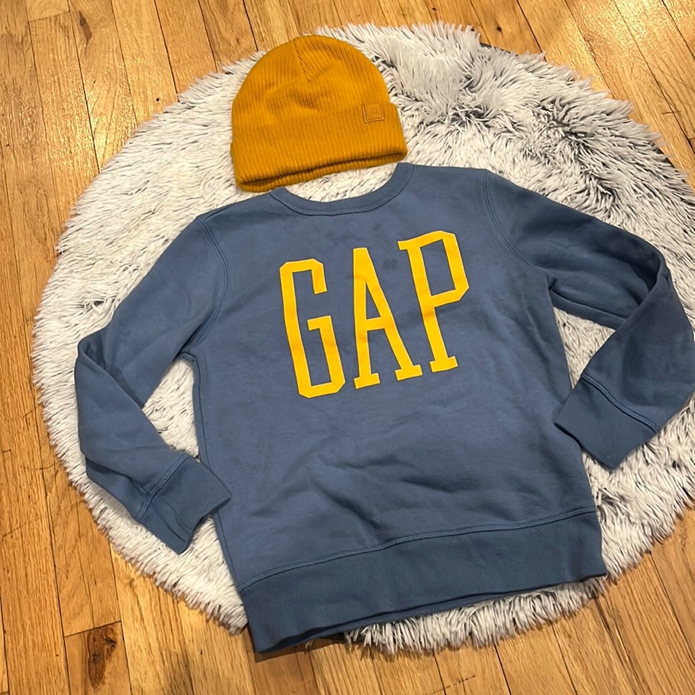 GAP set crew sweater & Hat